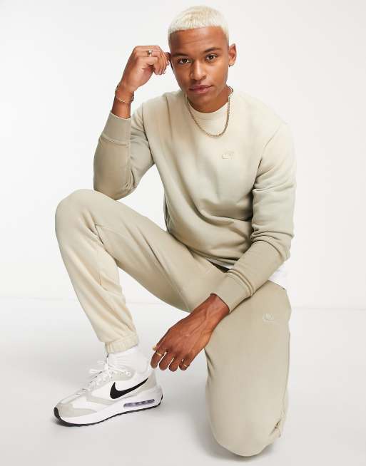 Nike french terry sweat in beige ombre effect | ASOS