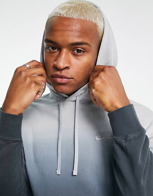Nike french terry sweat in smoke grey ombre effect | ASOS