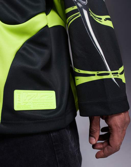 Nike F.R.O.G Jelly Cage jersey in black and neon green | ASOS
