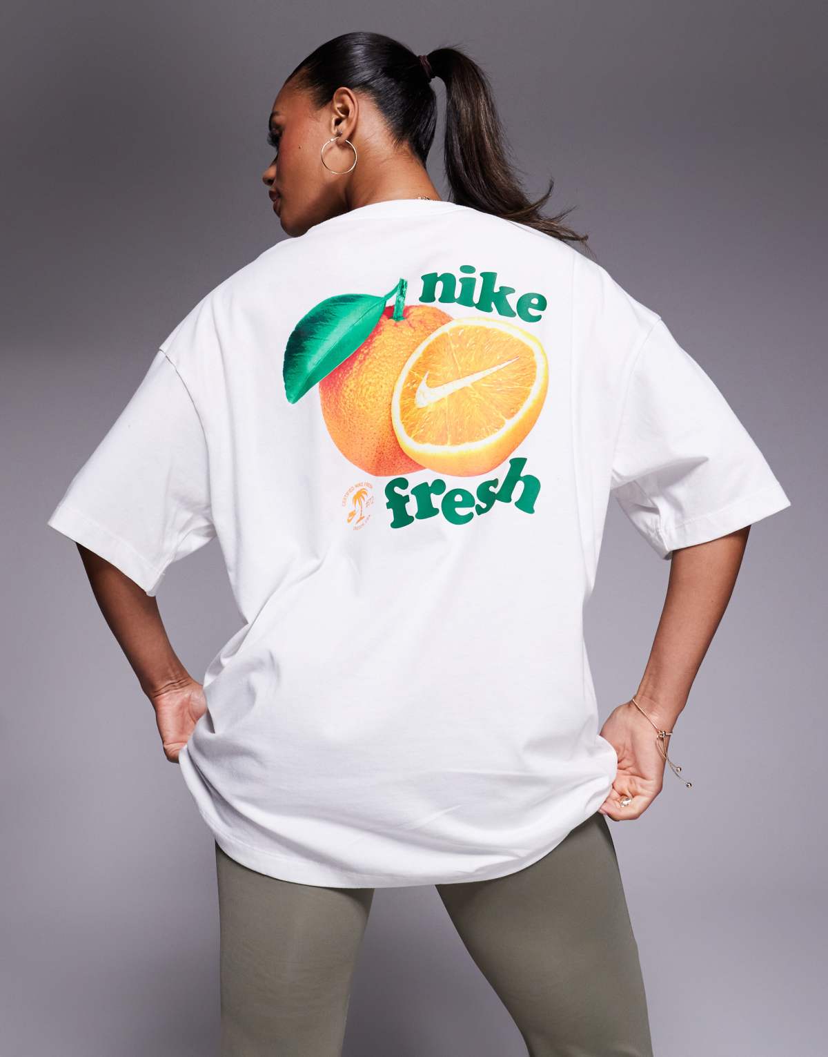 Nike Fruit logo oversized t-shirt in white