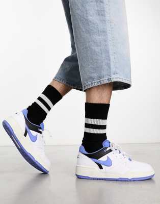 Nike Full Force Low Sneakers In Blue And White