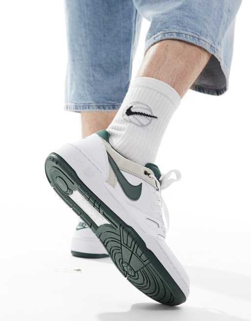 Nike Full Force Low sneakers in white and green | ASOS