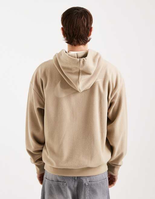 Nike full zip polar sweatshirt in brown, 3 of 5