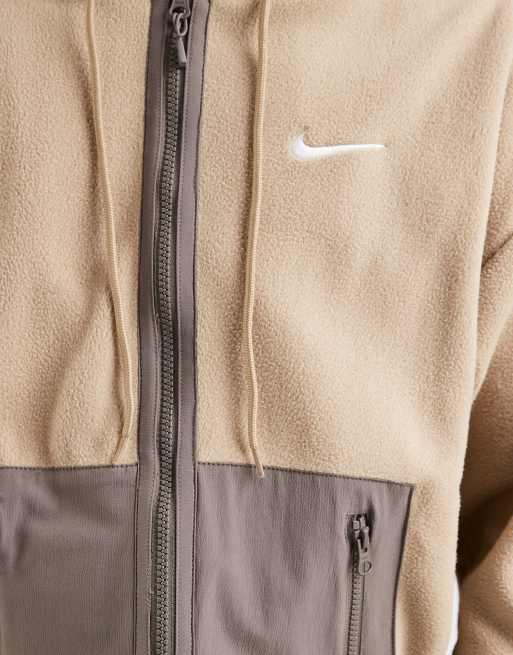 Nike full zip polar sweatshirt in brown, 5 of 5