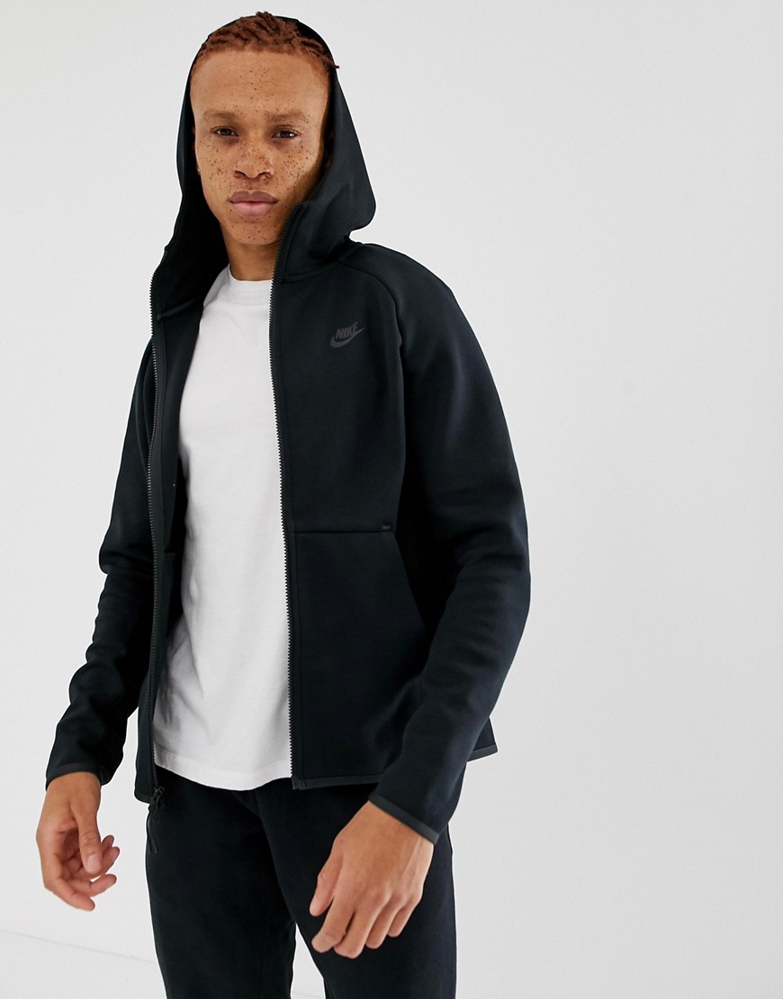 Nike Fullzip Tech Fleece Hoodie In Black