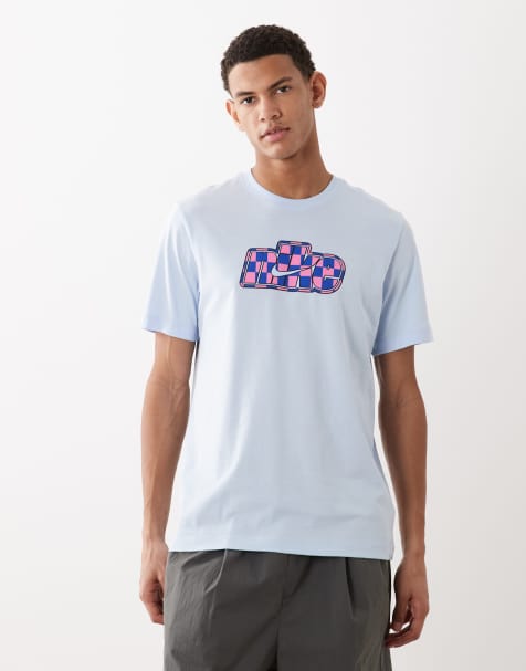Nike Futbol central logo t-shirt in light blue