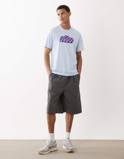 Nike Futbol central logo t-shirt in light blue, 2 of 5