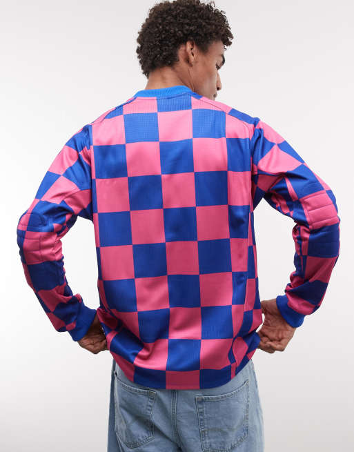 Nike – Futbol – Różowo-niebieski top w szachownicę, 3 z 5