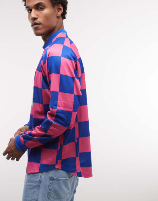 Nike – Futbol – Różowo-niebieski top w szachownicę, 5 z 5