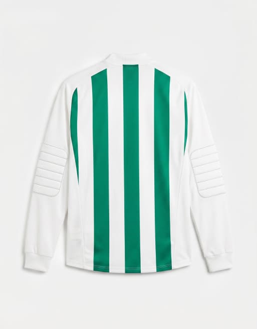 Nike Futbol stripe goalie top in green and white, 7 of 9