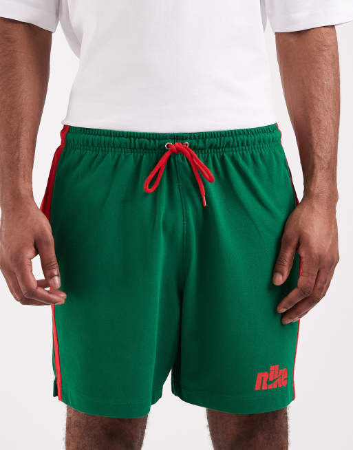 Nike Futbol woven shorts in green and red, 4 of 5