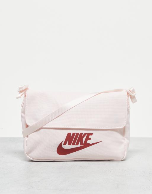 Nike - Futura 365 - Borsa a tracolla con logo, colore rosa chiaro
