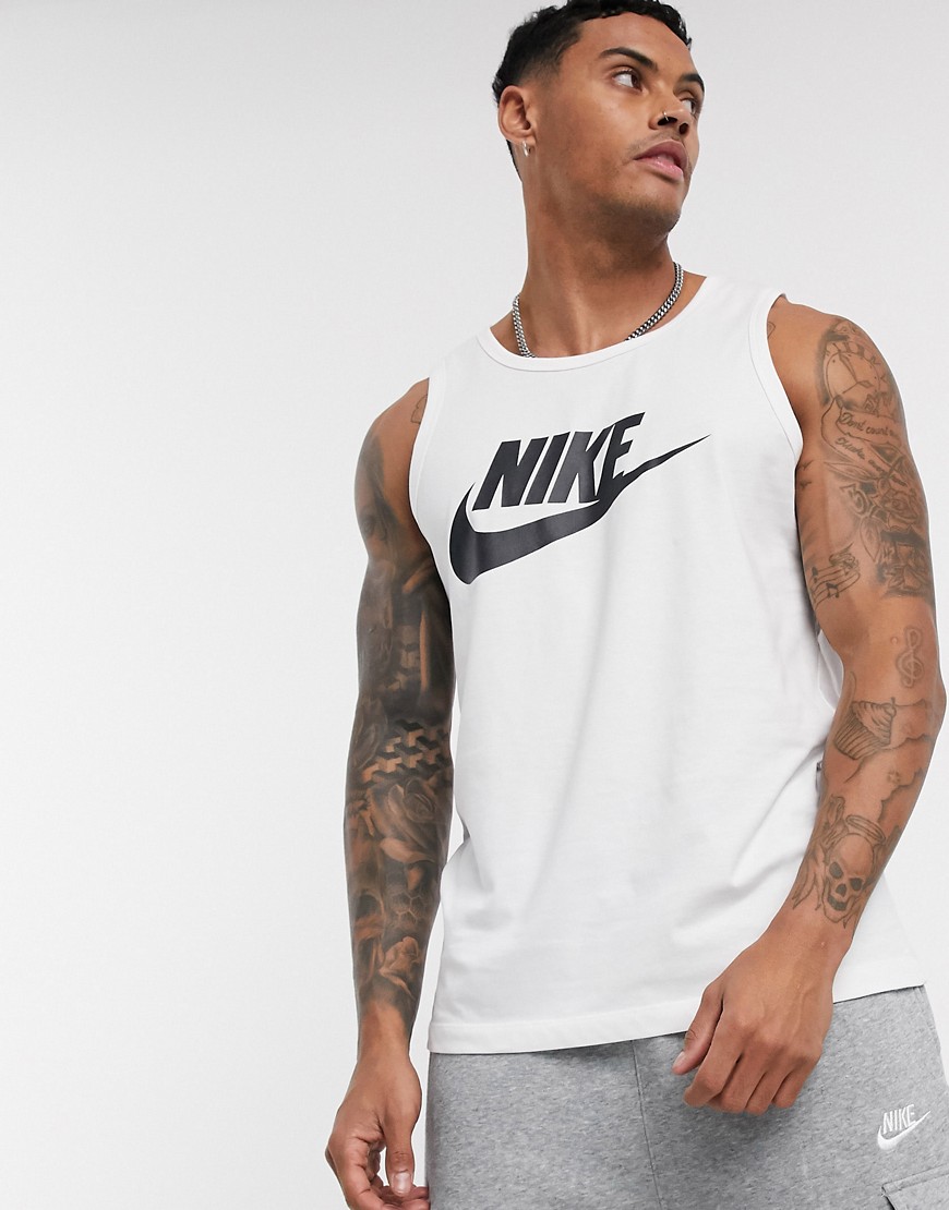Nike Futura - Canotta con logo bianca-Bianco