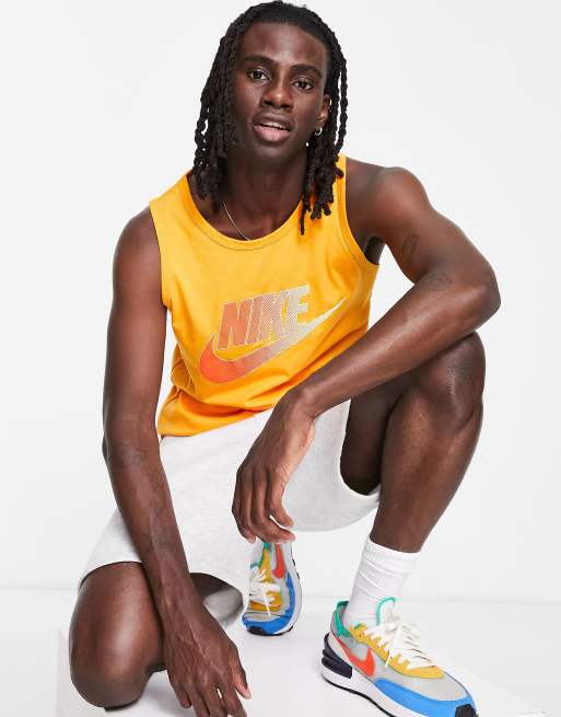 Nike Futura chest print tank in orange