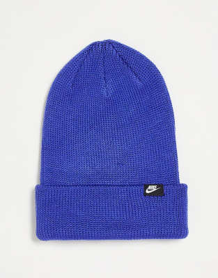 Nike Nike Futura cuffed beanie in lapis blue