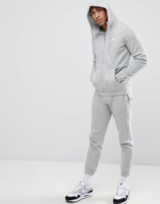 Nike - Futura - Felpa grigia con cappuccio, zip e logo 804389-063, 4 di 4