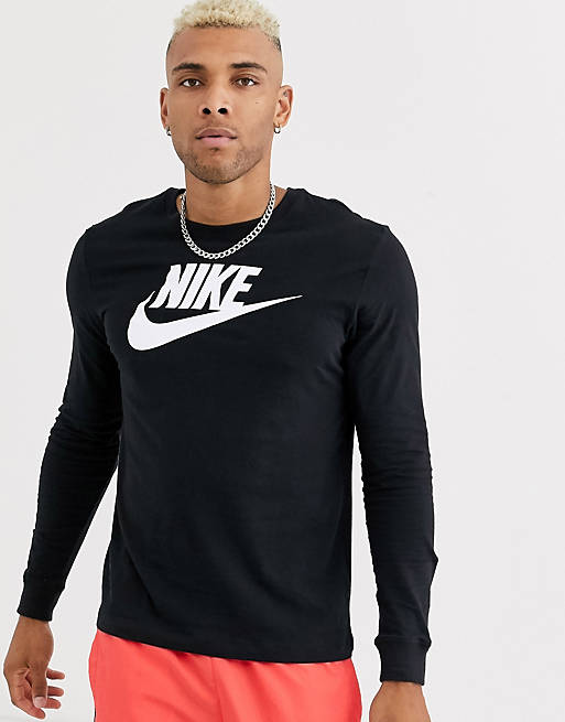 Nike Futura Icon long sleeve t-shirt in black | ASOS