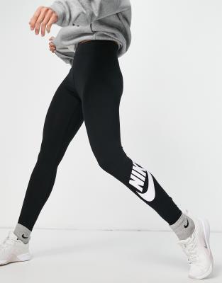 NIKE - leggins ragazza sportswear favorites BLACK/WHITE - Leggings