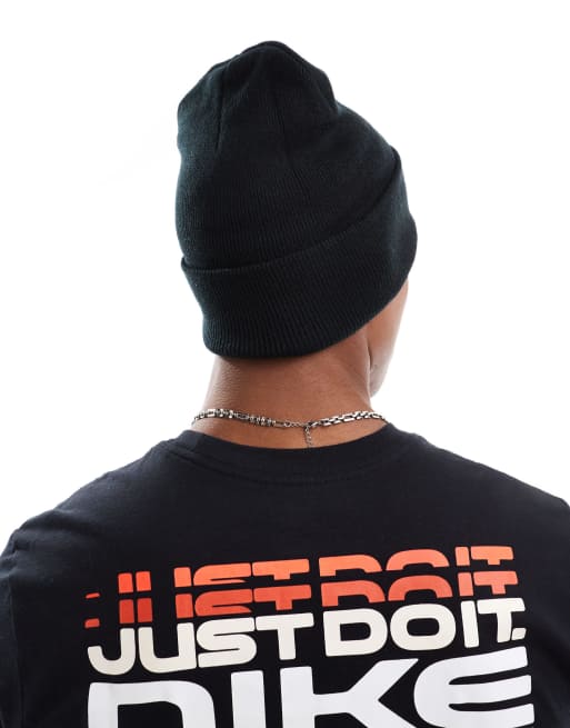 Nike Futura logo beanie in black ASOS