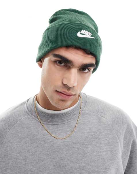 Nike Futura logo beanie in dark green - view 1