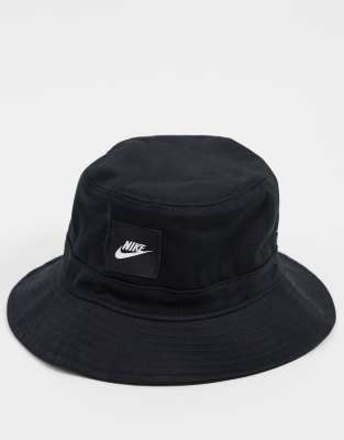 Nike Futura Logo Bucket Hat In Black