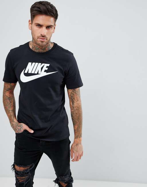 Nike Futura Logo T Shirt In Black 696707 015 ASOS