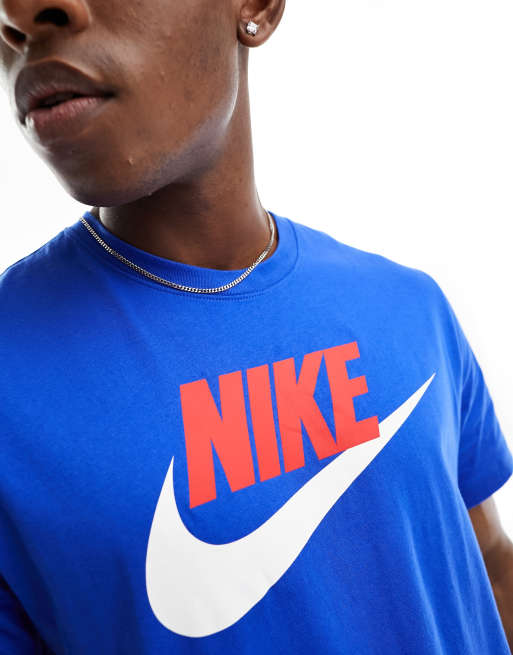 Nike Futura logo t shirt in blue