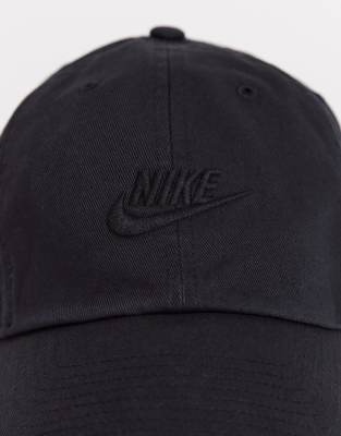 Nike Futura logo washed cap in black | ASOS