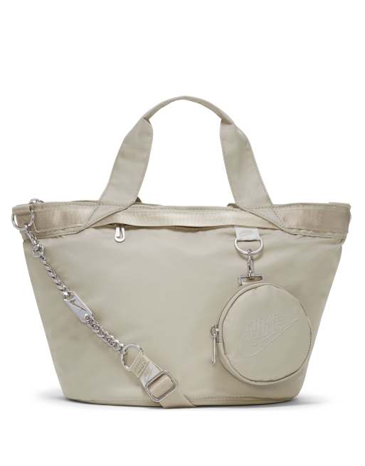 Nike - Futura Luxe - Maxi borsa con con mini portachiavi, color pietra