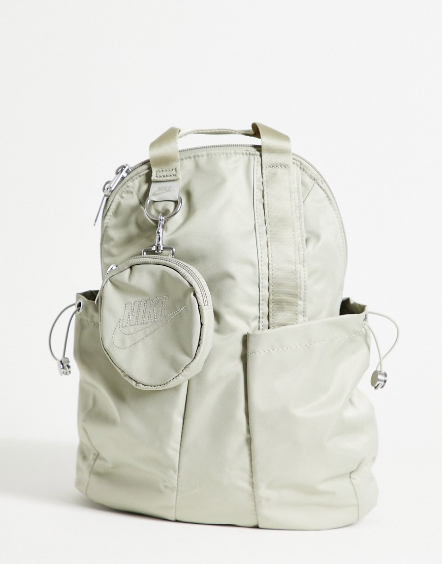 Nike Futura Luxe mini backpack in stone-White