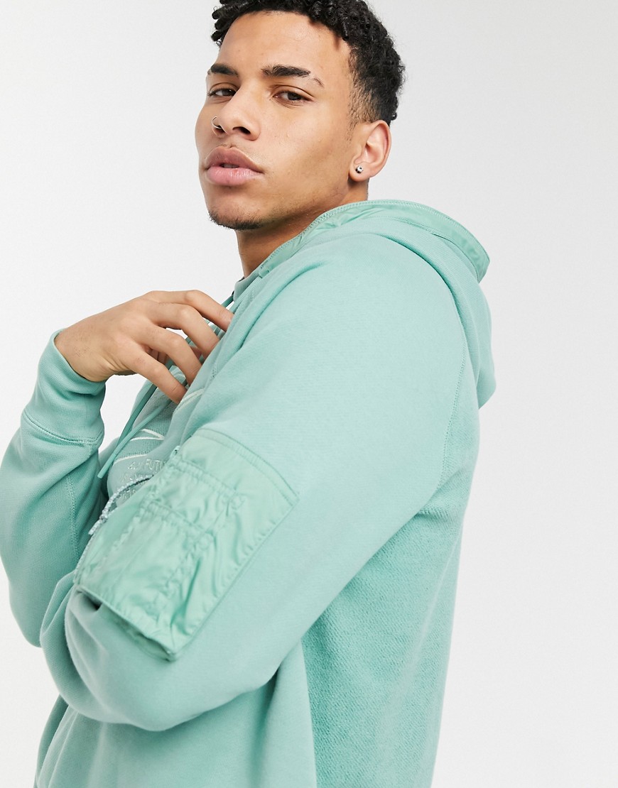Nike Futura sleeve pocket hoodie in dusty green