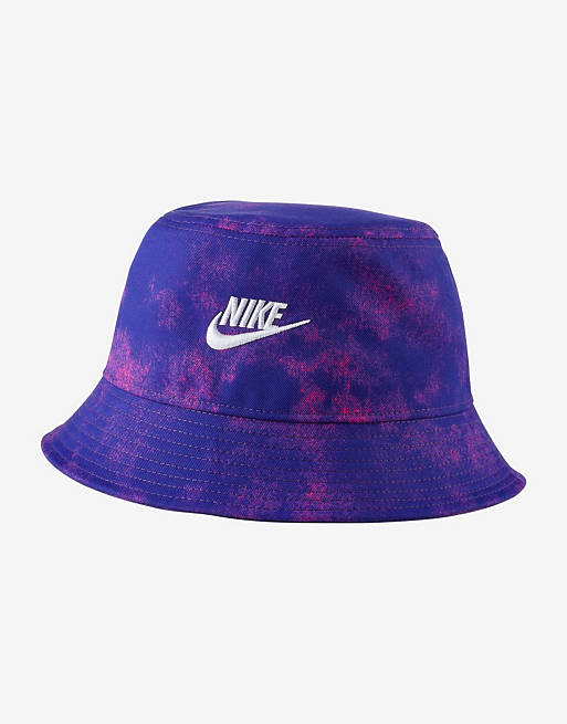 Nike Futura tie dye bucket hat in purple