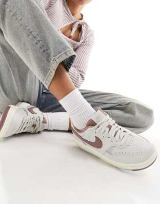 Shop Nike Gamma Force Sneakers In Light Bone And Mauve-white