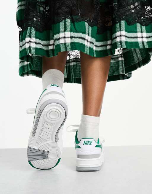 Nike Gamma Force sneakers in white and malachite green | ASOS