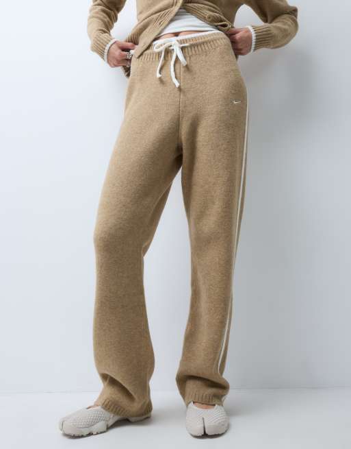 Nike gebreide jogger in bruin, 4 van 5