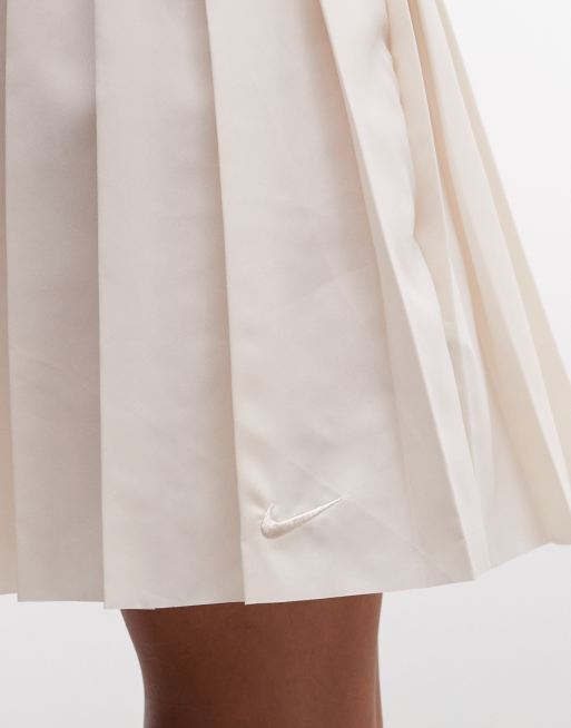 Nike - Geplooide minirok in crème , 4 van 5