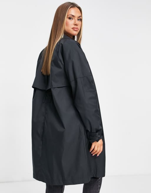 Nike – Gewebter Trenchcoat in Schwarz ASOS