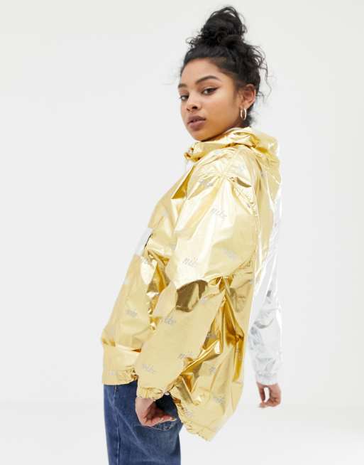 Nike gold store silver jacket