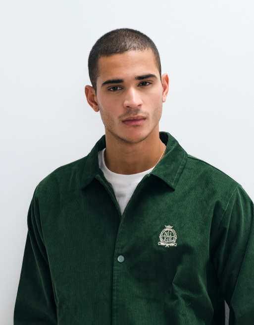 Nike giacca coach in velluto a coste con logo Club NCC verde, 3 di 5