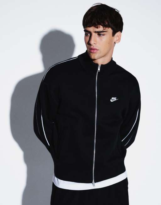 Nike giacca da tuta Club nera e bianca, 5 di 5