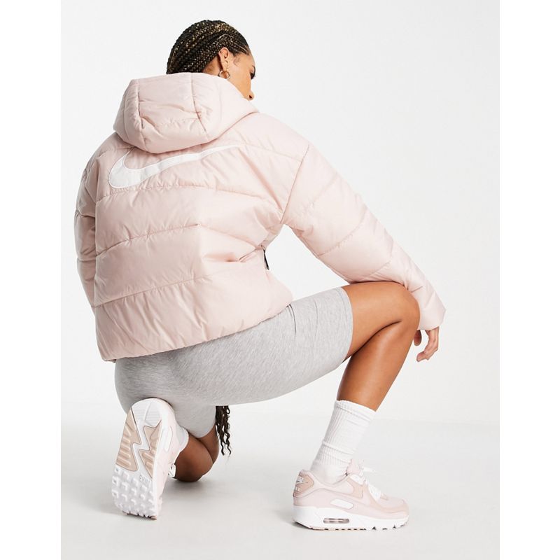 Donna Giacche Nike - Giacca imbottita classica con cappuccio rosa Oxford