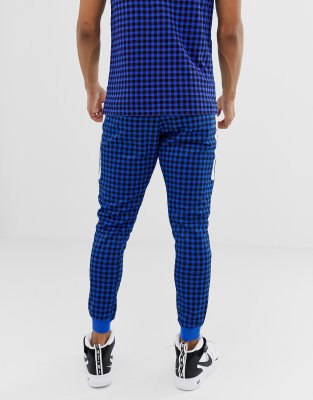 nike gingham check joggers