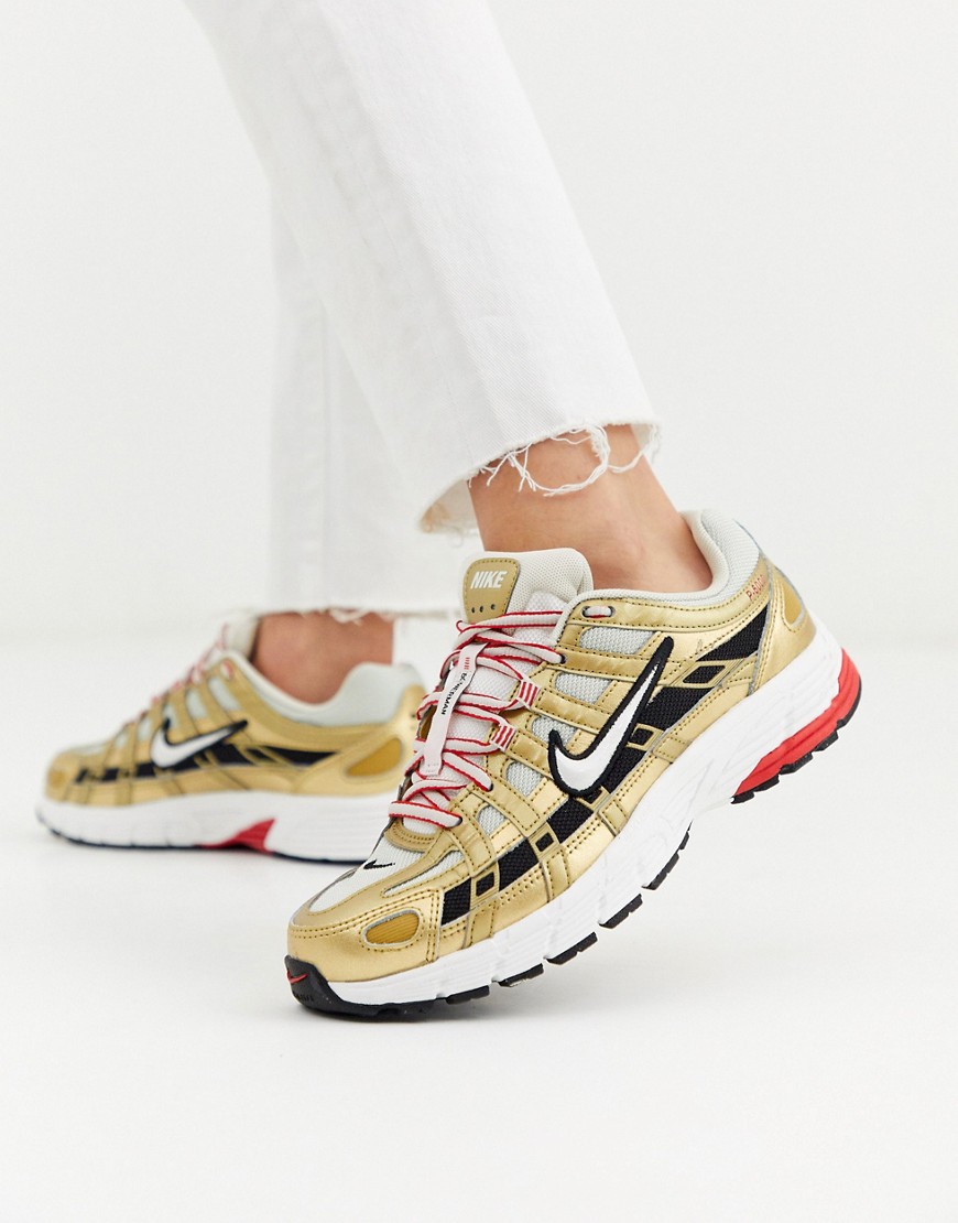 Nike gold P-6000 trainers
