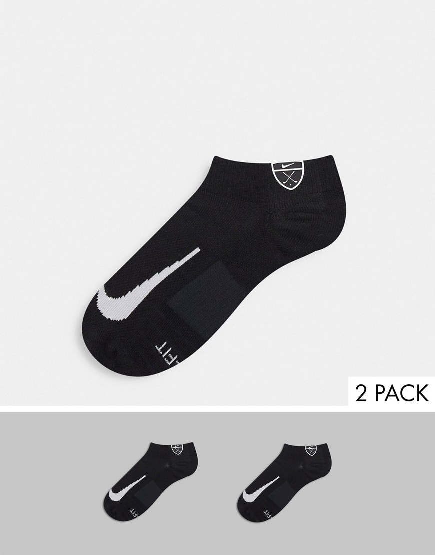 Nike Golf 2pk socks in black