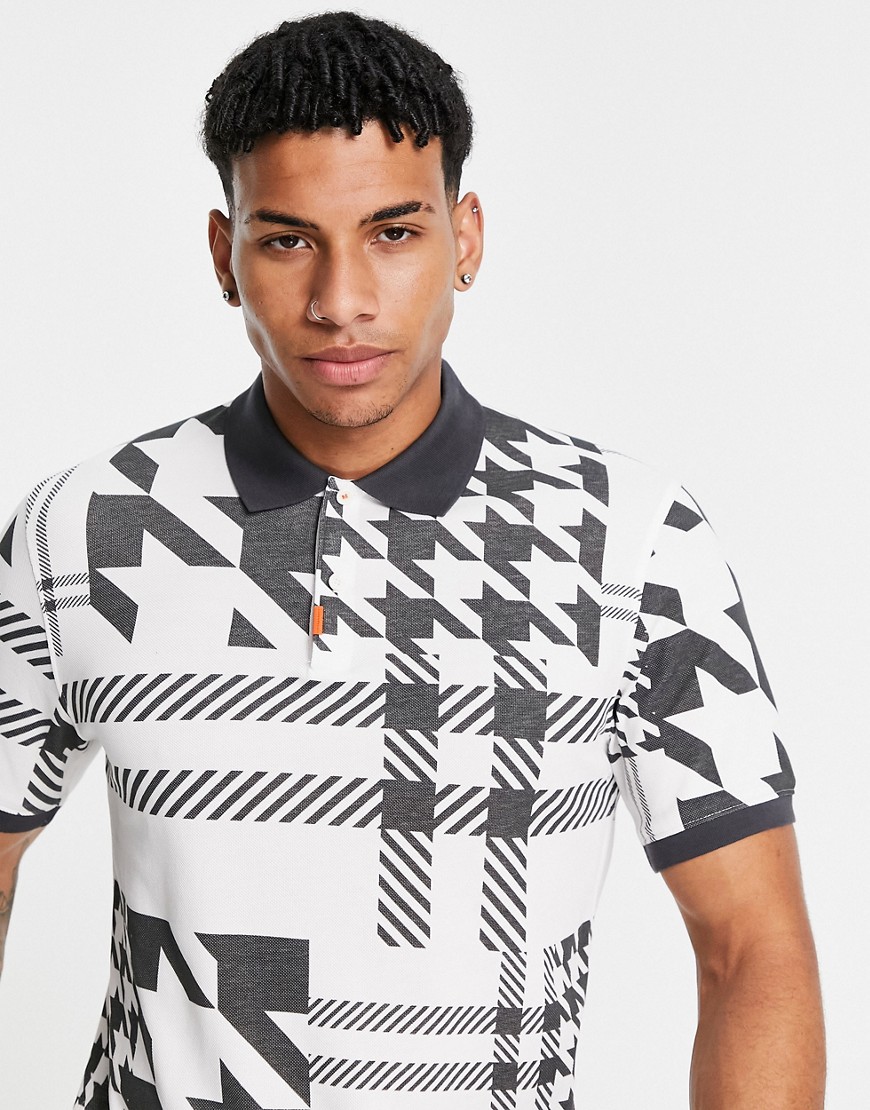 Nike Golf abstract check polo in white