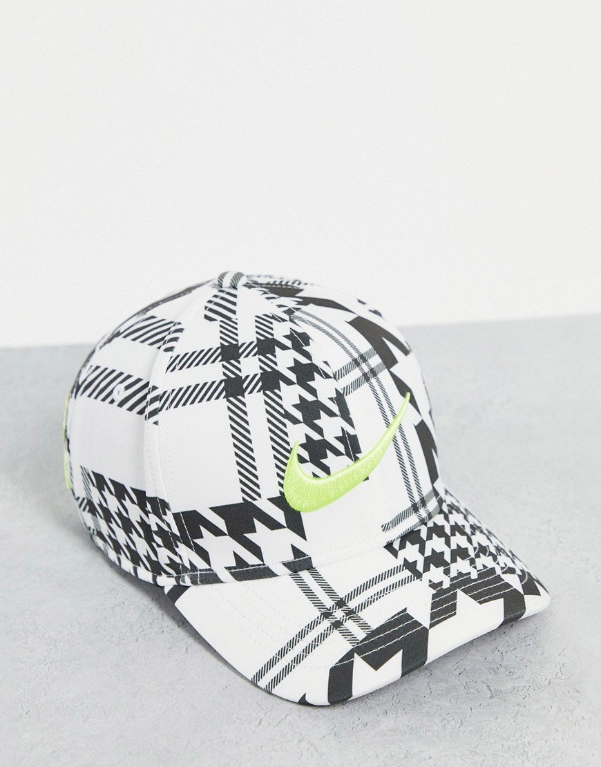 Nike Golf Aerobill check cap in white