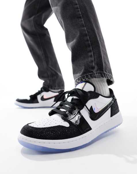 Nike Golf Air Jordan 1 low trainers in white and black - view 1