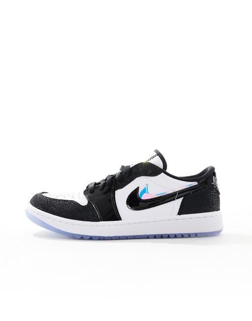 Nike Golf Air Jordan 1 low trainers in white and black