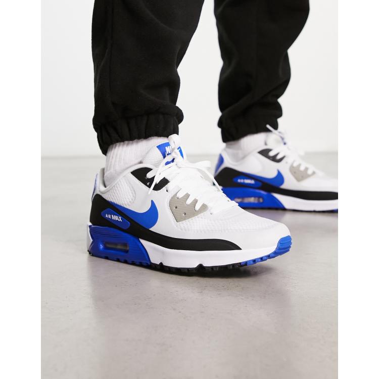 Air max 90 blue black clearance white