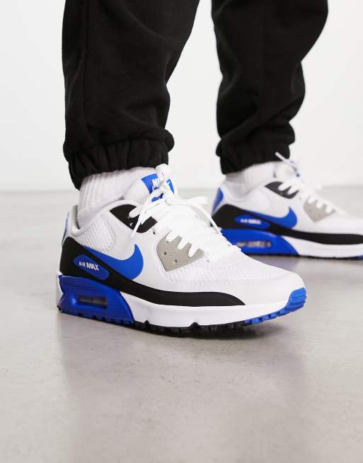 Nike Golf Air Max 90 in white and blue